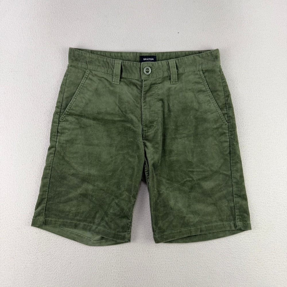 Brixton Choice Regular Fit Shorts Mens 30 Olive Surplus Green Corduroy Skater